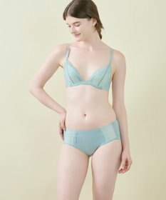 une nana cool リニューアル【綿混】ビタードットコットン 3/4カップブラ