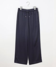 自由区 【Exclusive】シャイニーサテンドロスト パンツ ネイビー