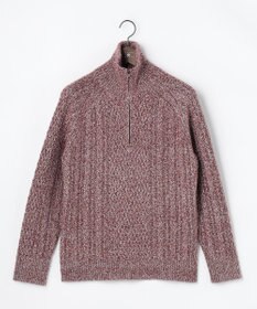 JOSEPH ABBOUD 【柔らか】ラムコットンハイネックジップ セーター