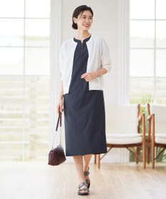 J.PRESS LADIES 【洗える・抗菌防臭】コットンアセテート ドルマン カーディガン