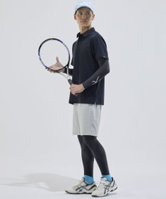 CW-X 【MEN】 CW-X ストレッチポロシャツ スポーツウェア 半袖 3分袖 メッシュ素材 ムレにくい 夏 メンズ DLO131 /ワコール