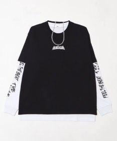 WEGO 【2点セット】アクセ付きアンサンブルグラフィックT（長袖）