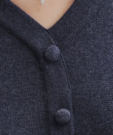 Tiaclasse 【洗える】くるみ釦ニットワンピース