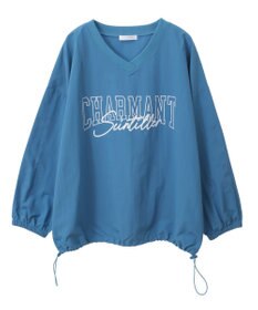 Green Parks ナイロンロゴＶネックプルオーバー