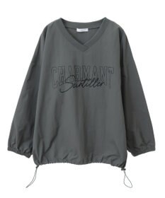 Green Parks ナイロンロゴＶネックプルオーバー