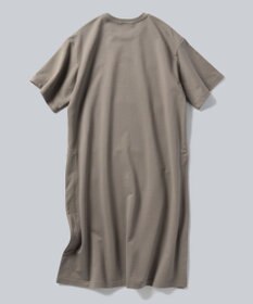 WHITE MAILS HIGH GAUGE URAKE HAIF SLEEVE SIDE SLIT ロングワンピース