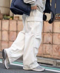 WEGO 【ユニセックス着用ITEM/SMLサイズ展開】ワイドカーゴパンツ