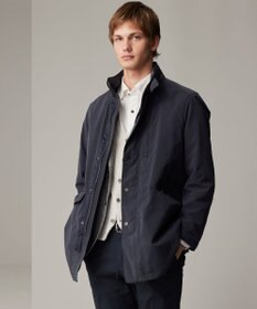 JOSEPH ABBOUD 【25SS・7ポケット/軽量/ECO撥水/インフード】ライトマイクロリップピーチ コート ネイビー系