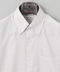 GOTAIRIKU 春夏向け【形態安定】SUMMERPREMIUMPLEATS_スナップダウンカラー 半袖ドレスシャツ_ブラウン(25年限定色)