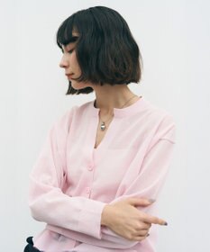 UNFILO シアーフォルムニット キーネックカーディガン