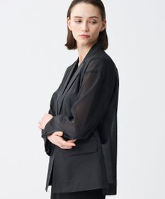 uncrave 【久慈暁子さん着用】シアー オーガンジー シャツ ジャケット