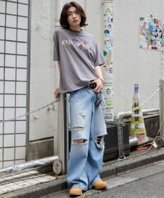 WEGO 【ユニセックス着用ITEM/機能T】接触冷感モチーフ刺繍グラフィックT（SS）