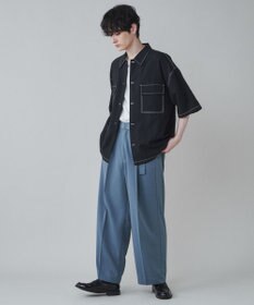 WEGO トロミ　ベルト付きワイドスラックス