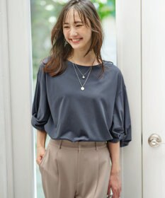 ANY SIS シルケットスムースツイストスリーブ カットソー