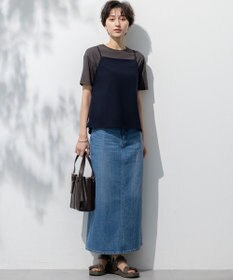 23区 L 【吸水速乾/UVカット/接触冷感】ストレッチジョーゼット キャミソール