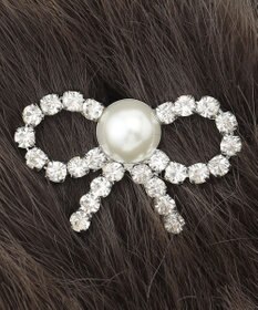 TOCCA 【百田夏菜子さん着用】【ブローチ取り外し可】BIJOUX RIBBON FURTIPPET ティペット