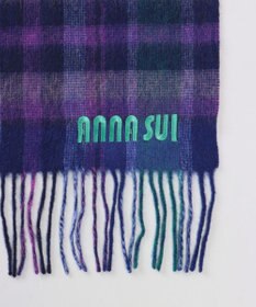 AURORA 【 ANNA SUI（アナ スイ）】ウールチェックストール(WASH)