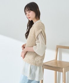 earth music&ecology ファンシーヤーンベスト