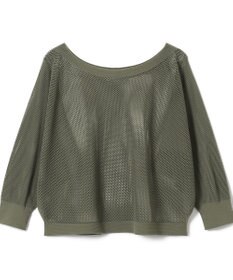 Chacott 【ノーソーイングニット】7分袖メッシュニットTシャツ