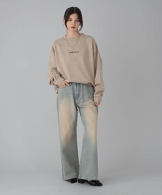 WEGO 【ユニセックス着用ITEM/ウエスト調整可】フレアデニムパンツ