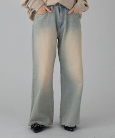 WEGO 【ユニセックス着用ITEM/ウエスト調整可】フレアデニムパンツ