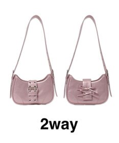 WEGO マルチWAYハーフムーンベルトバッグ