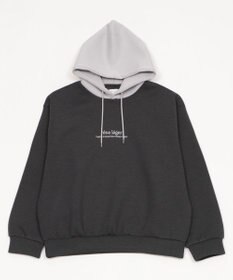 WEGO 【ユニセックス着用ITEM/MLサイズ展開】ワンポイントバイカラープルパーカー