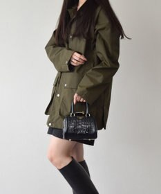 INTER-CHAUSSURES 【CHRISTIAN VILLA】クロコ型押しミニハンドバッグ