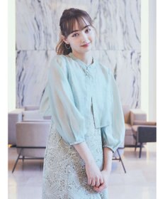 earth music&ecology ＳＥＴ２点　シアーブラウス＋レースキャミワンピース