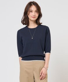 J.PRESS LADIES BASIC HT COTTON クルーネック ニット
