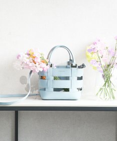 style code 【MERCURYDUO/マーキュリーデュオ】軽量メッシュ　花柄巾着付ミニトートバッグ