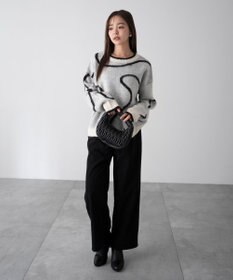 WEGO 【25年秋冬新作】ニュアンスライン配色プルオーバー