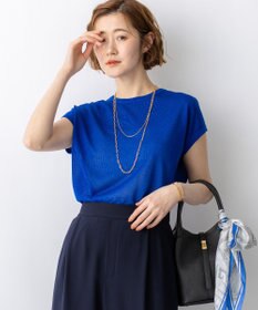 23区 L 【先行予約】シャイニーシアー ノースリーブ ニット