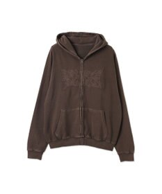 WEGO 【ユニセックス着用ITEM】ピグメントダメージアップリケZIPパーカー