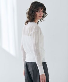 BEIGE， 【洗える・Oggi 7月号掲載】LUPINUS / 前後2WAYシアーニットカーディガン