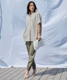 ICB 【洗える】ヴィンテージスパンブロード プルオーバーブラウス