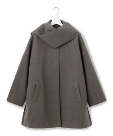 J.PRESS YORK STREET 【WOMEN】NEEDLE JERSEY マフラー付コート