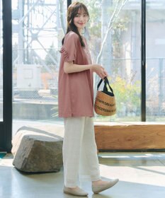 Tiaclasse L 【おのののかさん着用】「サマケア」バックヨークフリルチュニック