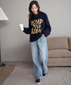 WEGO 【2025年秋冬新作】フラッフィーグラフィックニットBIGプルオーバー