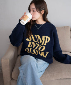 WEGO 【2025年秋冬新作】フラッフィーグラフィックニットBIGプルオーバー