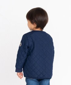 MIKI HOUSE HOT BISCUITS 【80-120cm】 抗菌・抗ウィルス ノーカラー キルティング 中綿ジャンパー