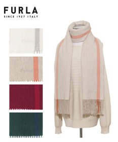 MOONBAT FURLA(フルラ）ウール100％ オンブレー カラーブロック ストール