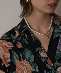 GRACE CONTINENTAL アンティークフラワープリントワンピース