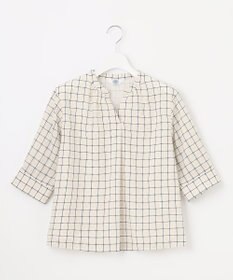 J.PRESS LADIES L シズルチェック バンドカラー カットソー