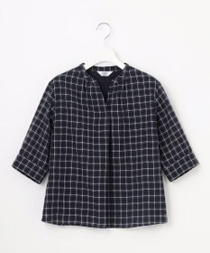 J.PRESS LADIES L シズルチェック バンドカラー カットソー