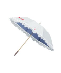 MOONBAT 【遮光/晴雨兼用日傘】POLO RALPH LAUREN（ポロラルフローレン）折りたたみ日傘 ストライプフリル 遮熱 遮光 UV