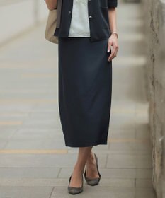 J.PRESS LADIES L 【セットアップ対応】Light ジョーゼット ナロー スカート ネイビー系