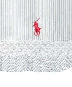 MOONBAT 【遮光/晴雨兼用日傘】POLO RALPH LAUREN（ポロラルフローレン）折りたたみ日傘 ストライプフリル 遮熱 遮光 UV