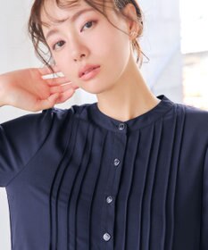 Tiaclasse 【スマート裏起毛・新色追加】 ピンタックシャツチュニック