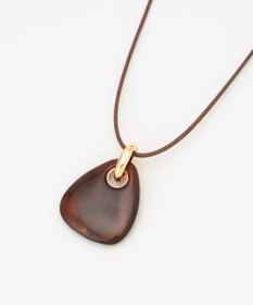 自由区 【カタログ掲載】ソフトトライアングル ネックレス ブラウン